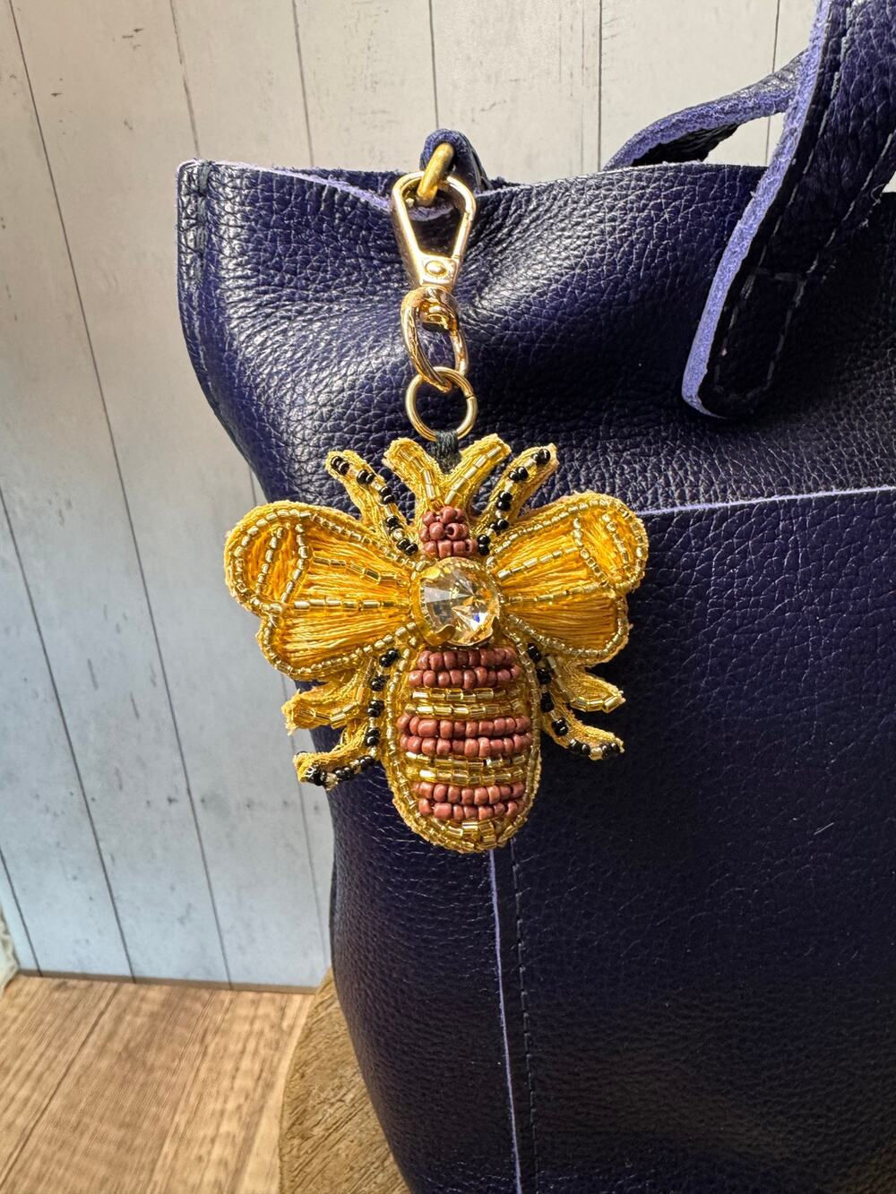 Bumblebee Bag Charm Beaded Purse Charm Bee Cute Purse Charm